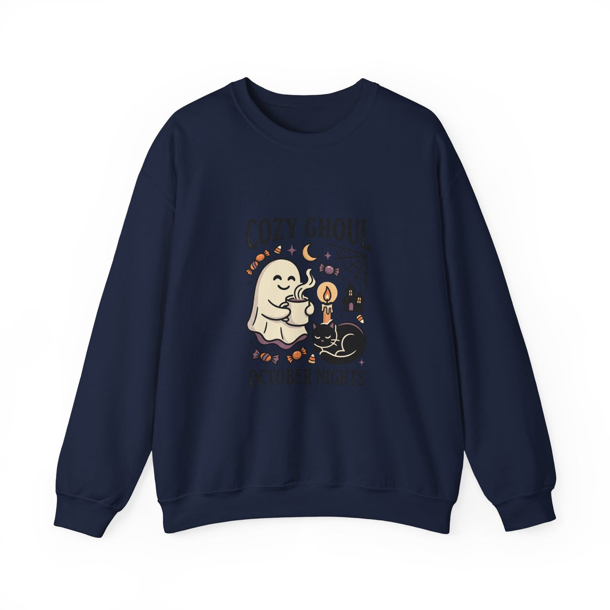 Cozy Ghoul October Nights Sweatshirt | Halloween Halloween Crewneck