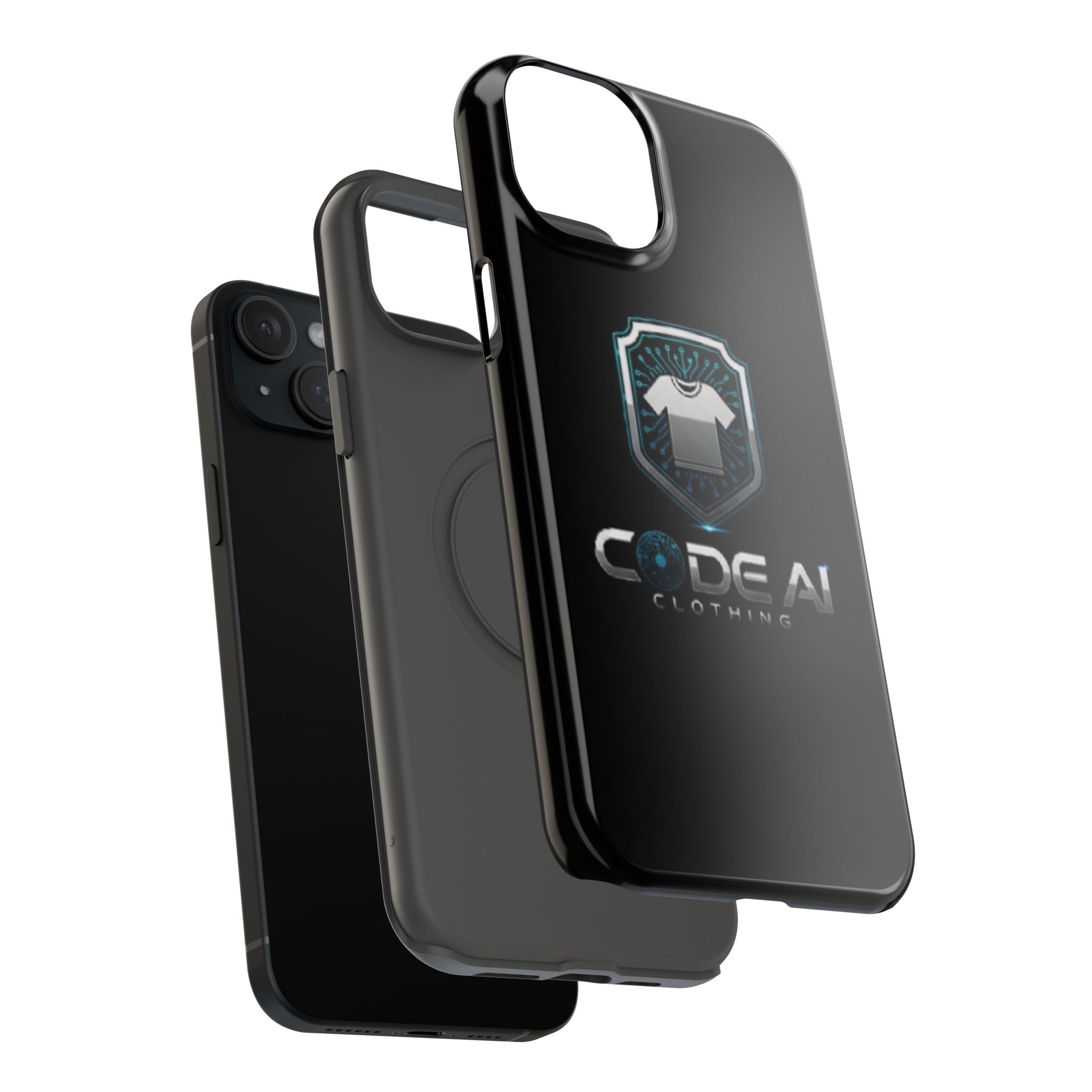 Code AI Clothing Impact-Resistant Phone Case — Tech Shield Logo