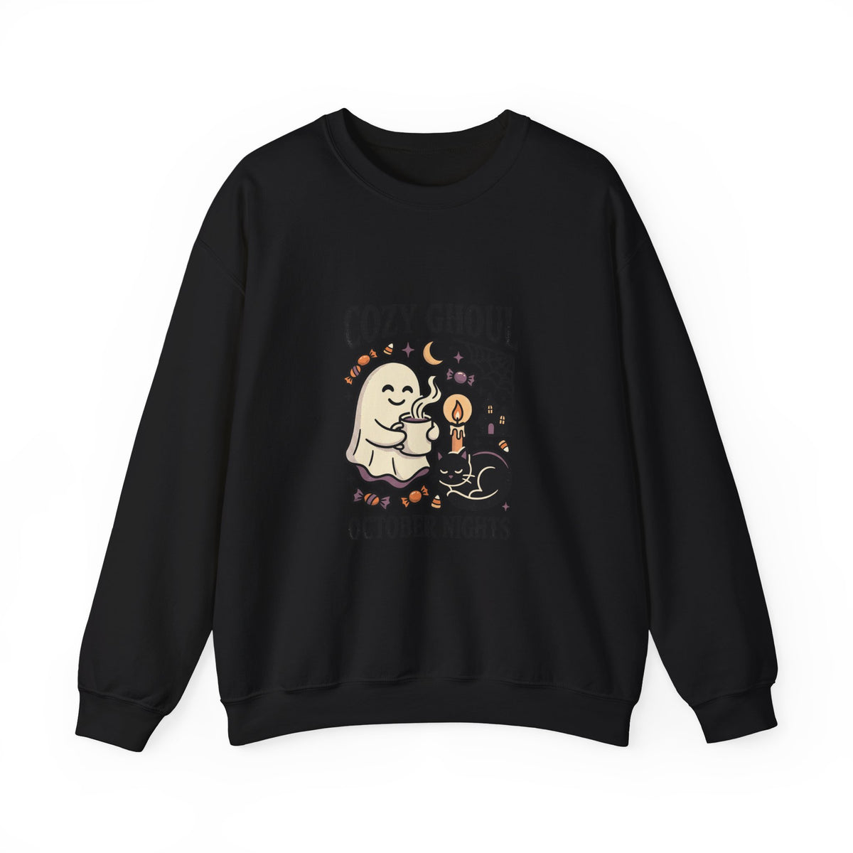 Cozy Ghoul October Nights Sweatshirt | Halloween Halloween Crewneck