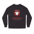 CodeAiclothing red and white Crew Neck Sweatshirt