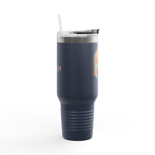 40oz Insulated Travel Mug — Color Splash Wolf Logo Tumbler