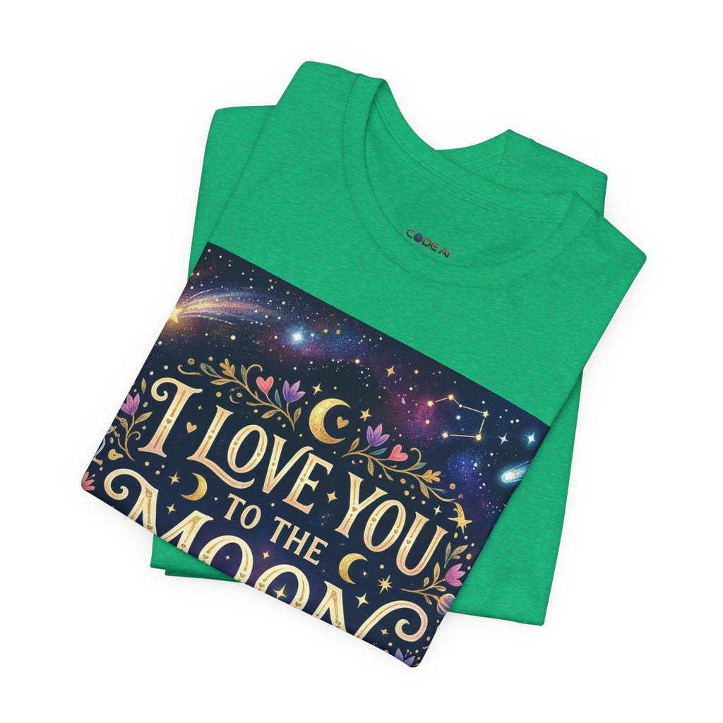 I Love You to the Moon and Back T‑Shirt — Romantic Night Sky Graphic Tee