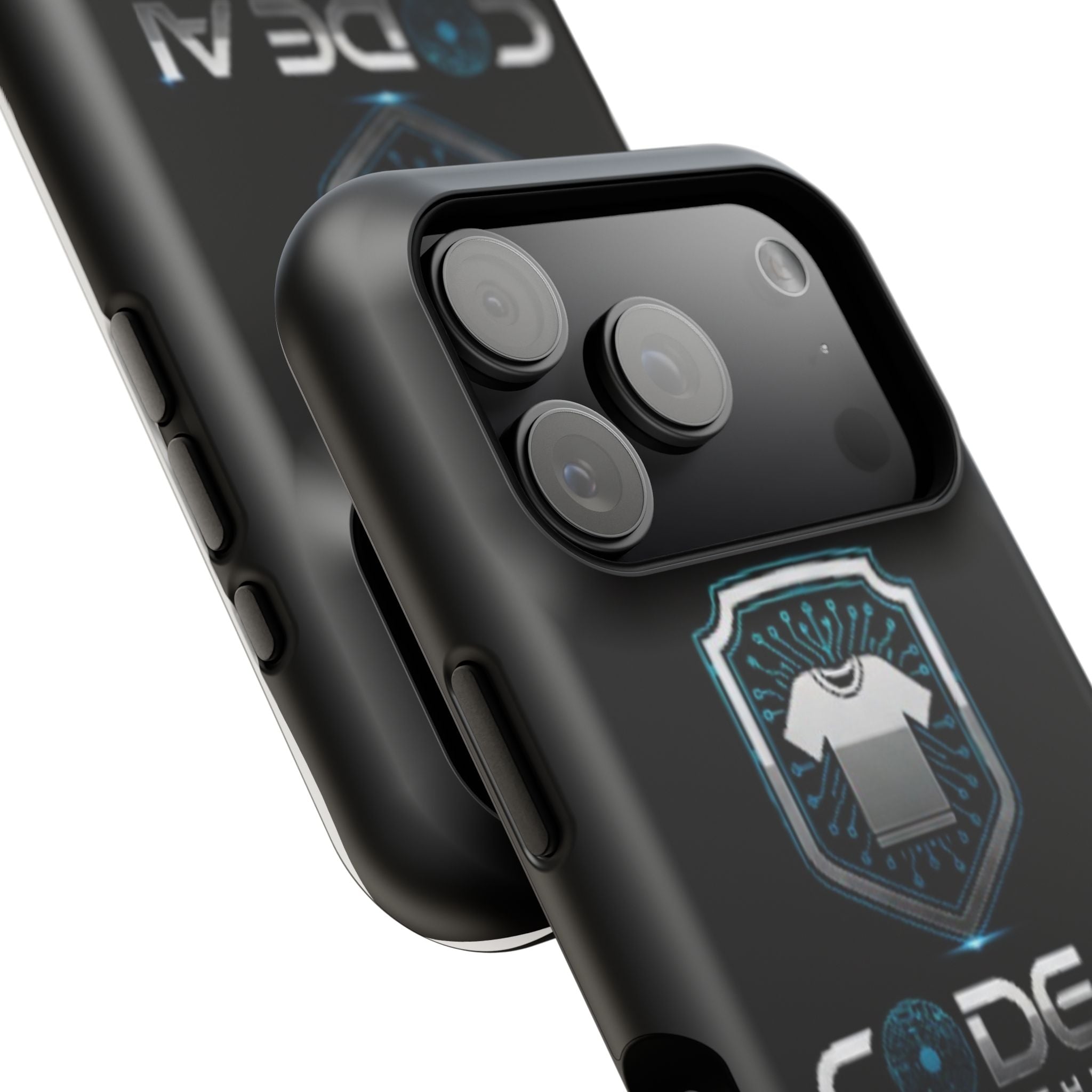 Code AI Clothing Impact-Resistant Phone Case — Tech Shield Logo