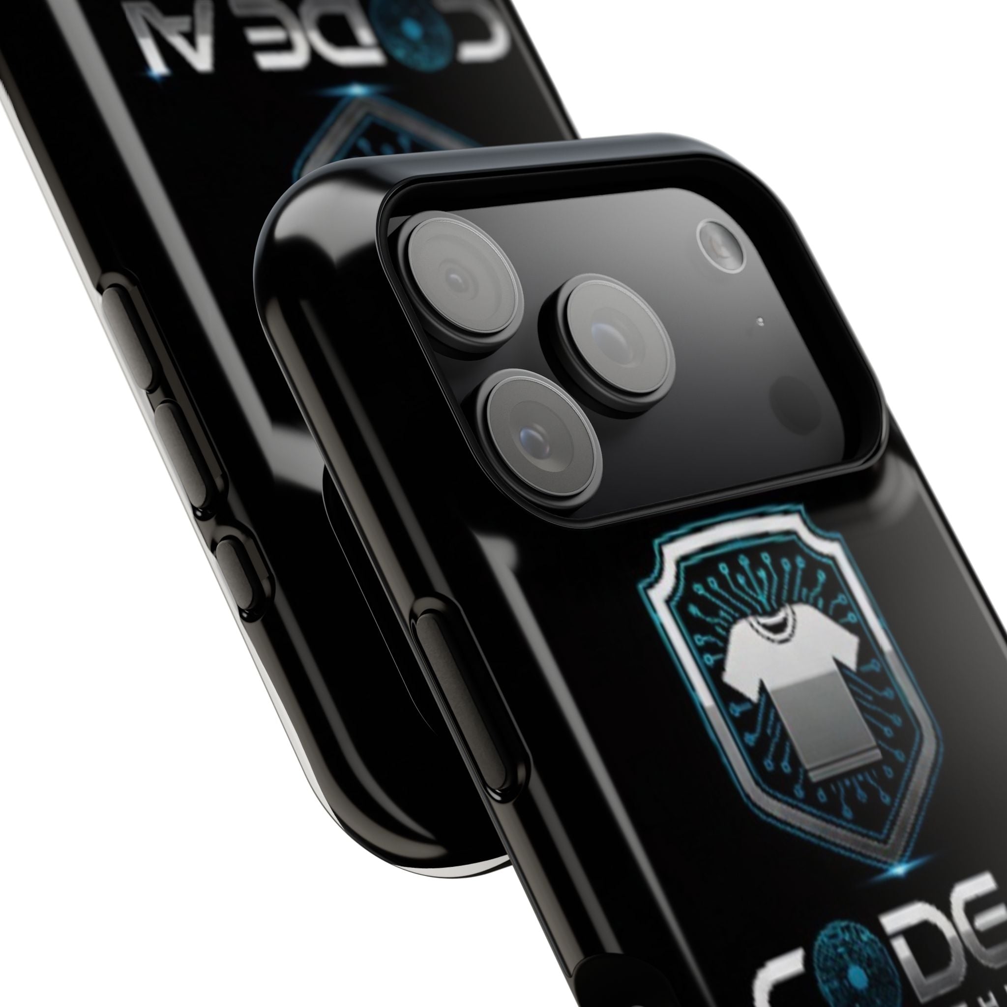 Code AI Clothing Impact-Resistant Phone Case — Tech Shield Logo