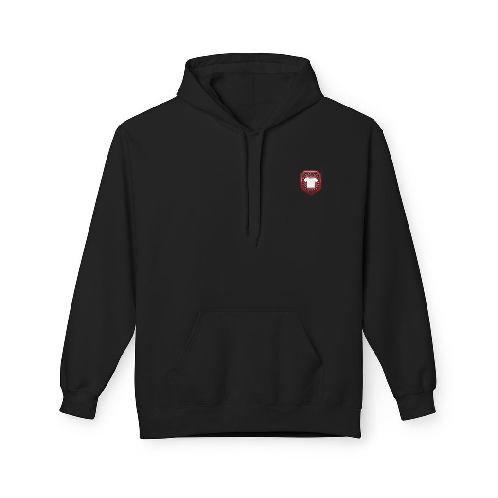 Red and White Fleece Hoodie