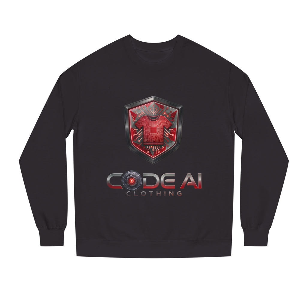 Red and grey CodeAiclothing Crew Neck Sweatshirt