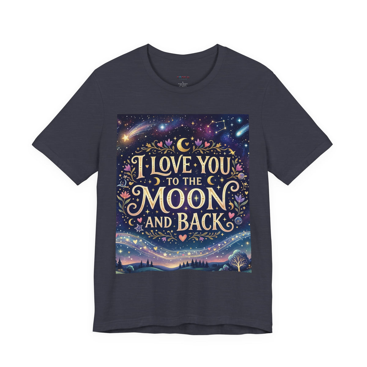 I Love You to the Moon and Back T‑Shirt — Romantic Night Sky Graphic Tee