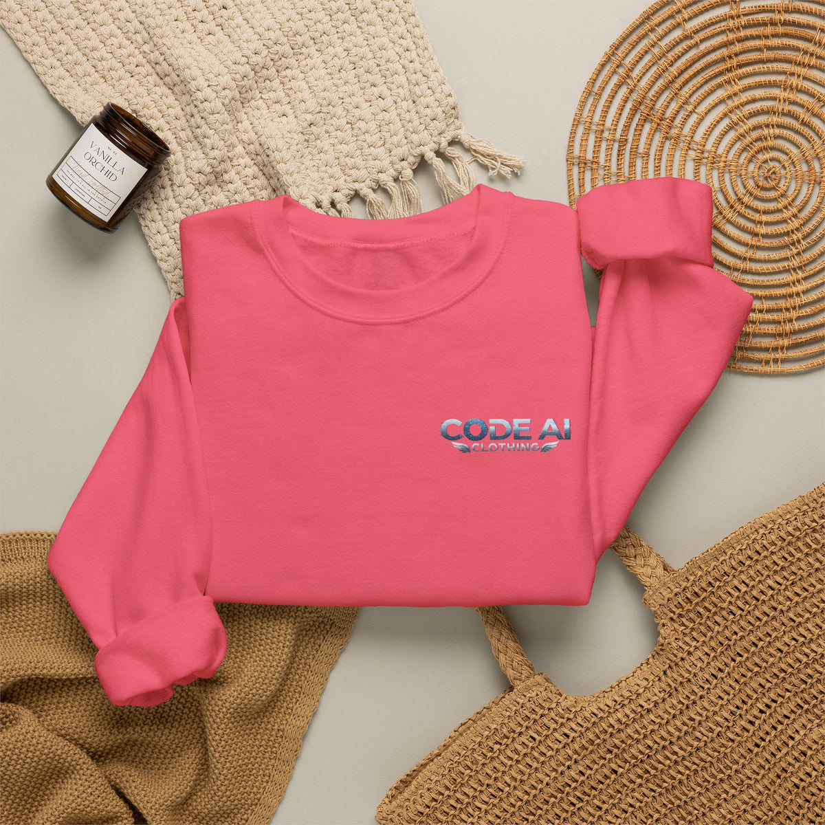 Pink shield Heavy Blend™ Crewneck Sweatshirt