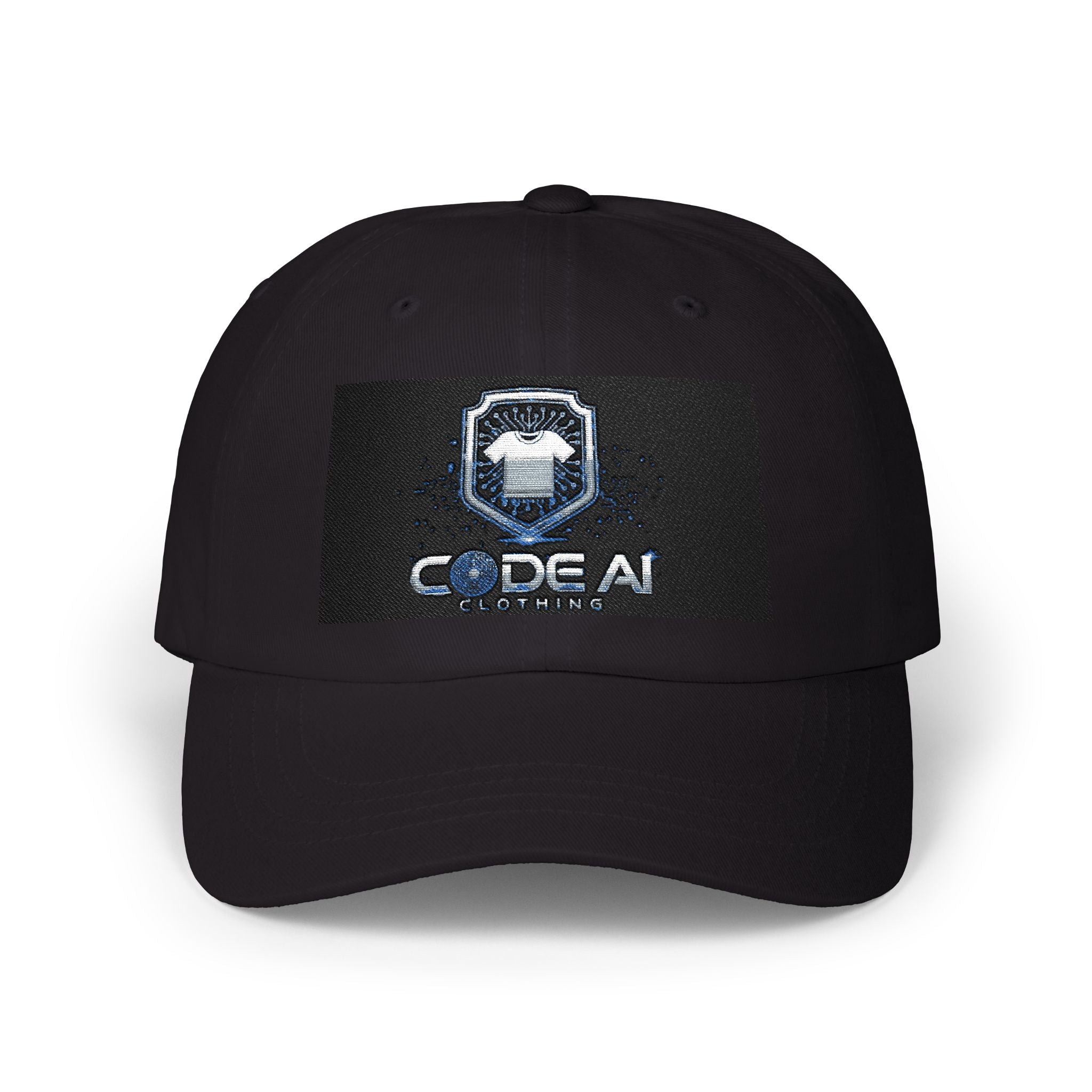 Code AI Logo Dad Cap — Embroidered Tech Baseball Hat