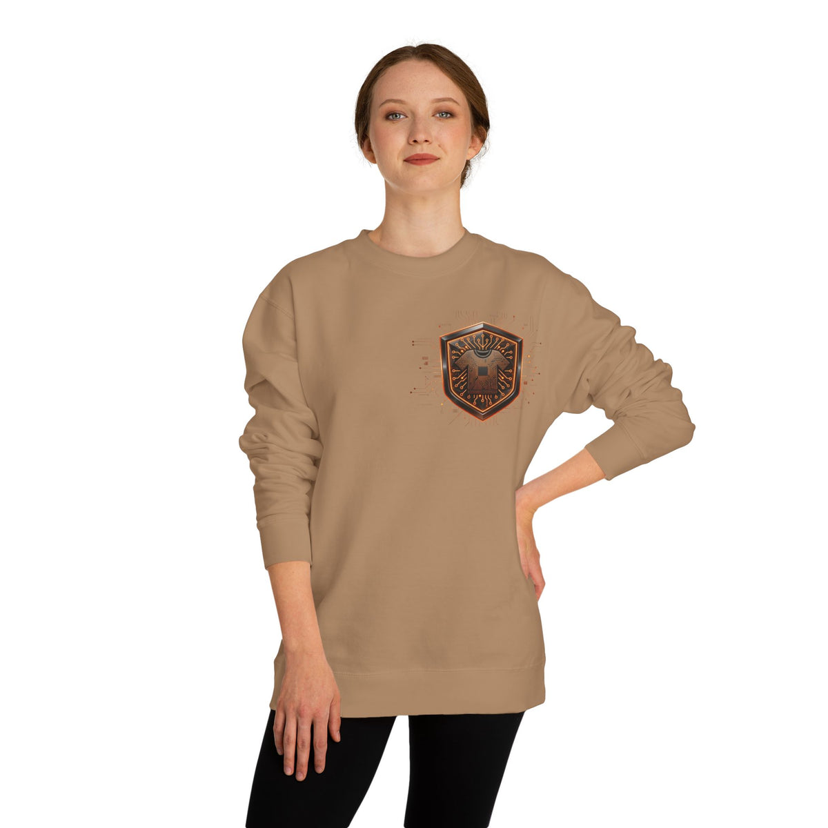 Orange and Black Code Crewneck