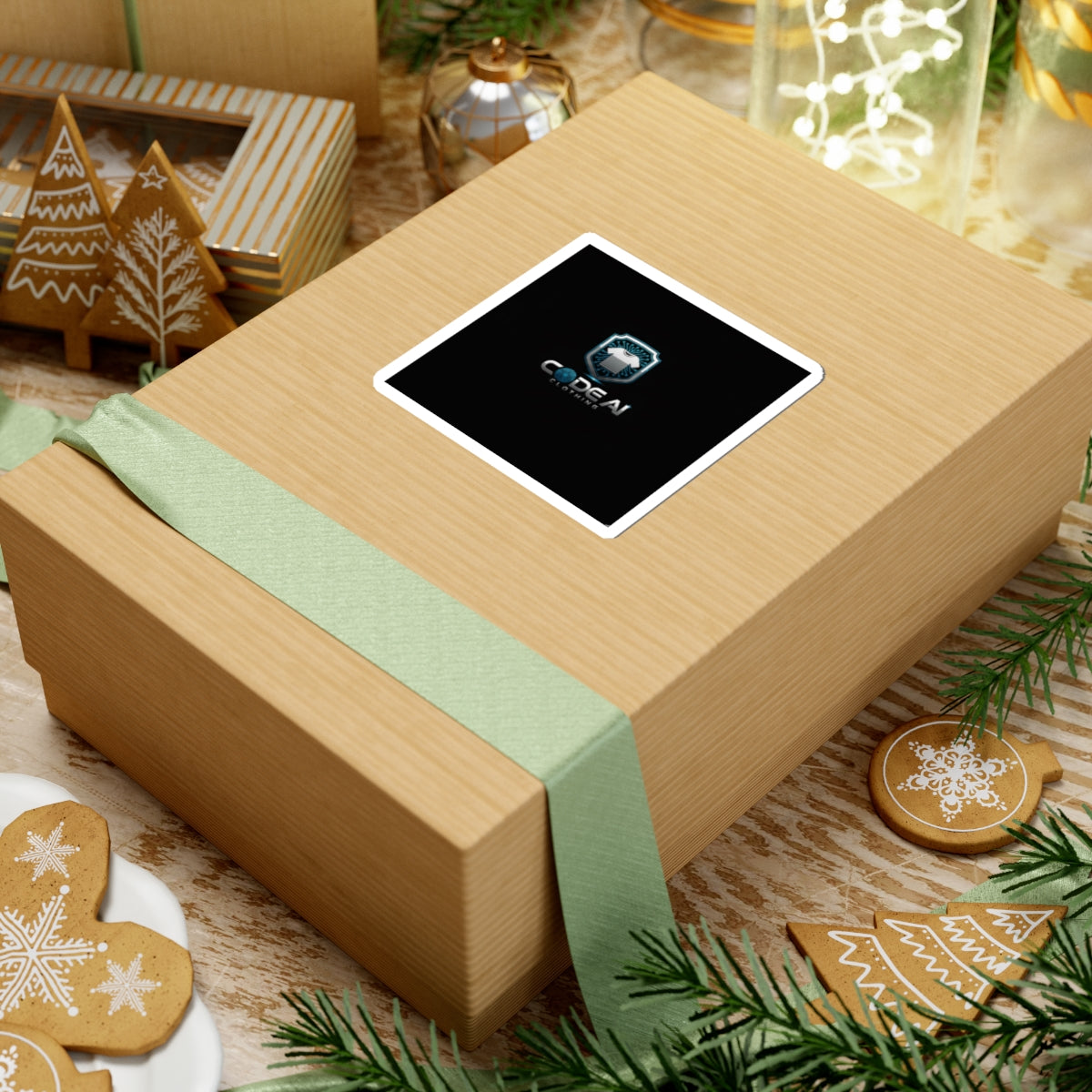 CodeAI Clothing Logo Sticker — Matte Kiss-Cut Laptop Decal