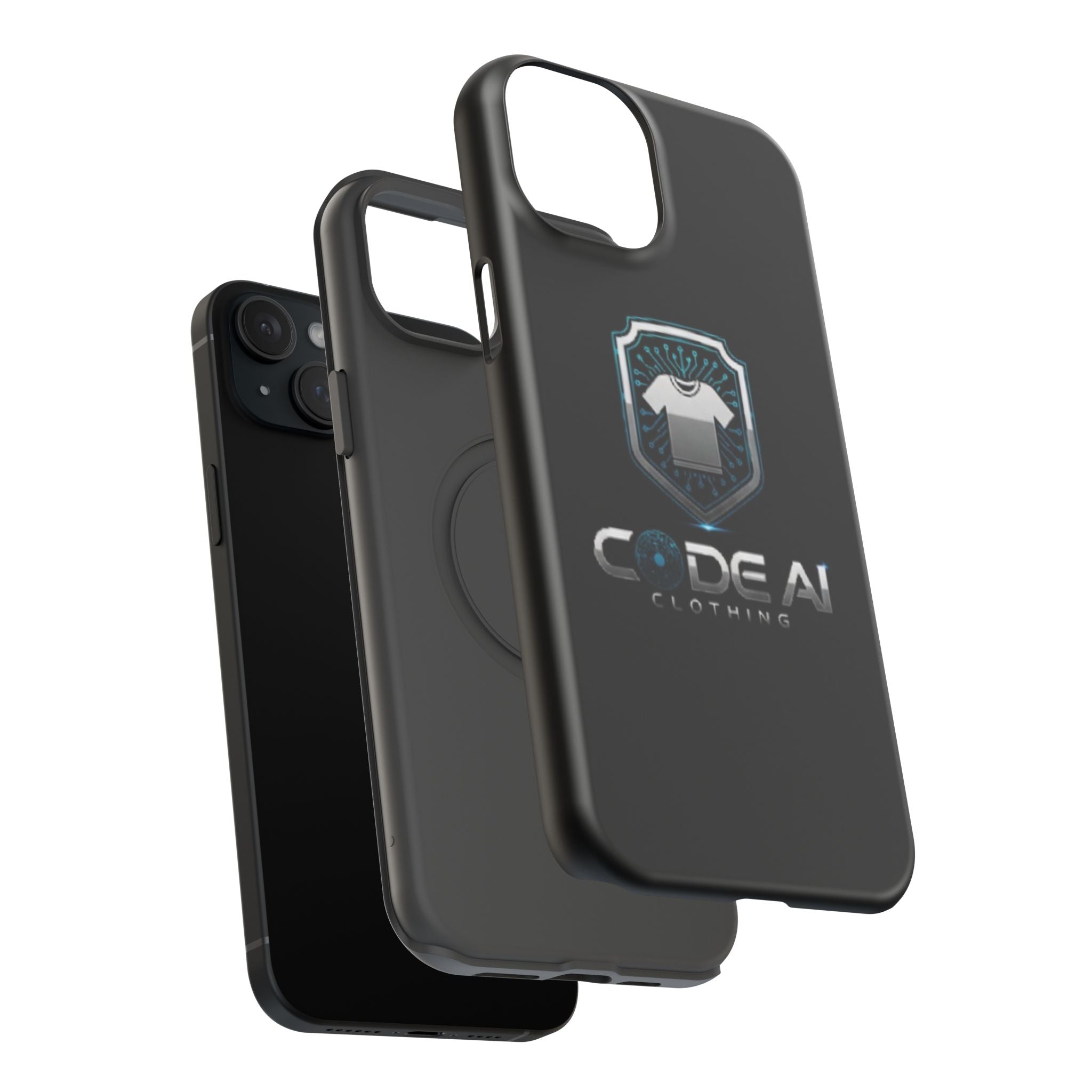 Code AI Clothing Impact-Resistant Phone Case — Tech Shield Logo