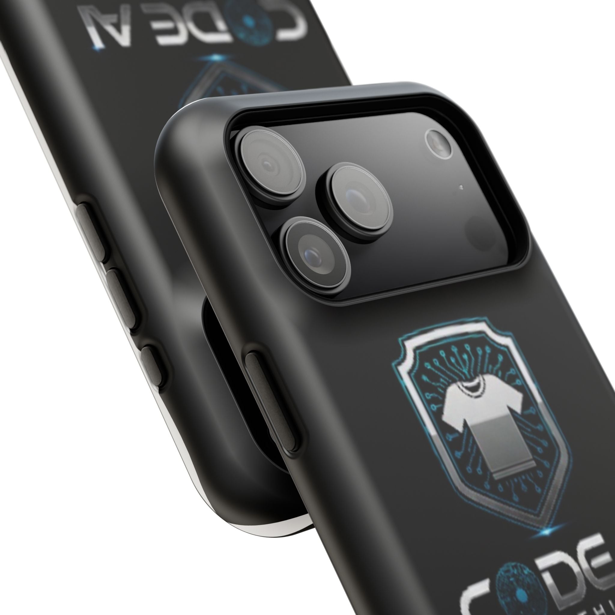 Code AI Clothing Impact-Resistant Phone Case — Tech Shield Logo