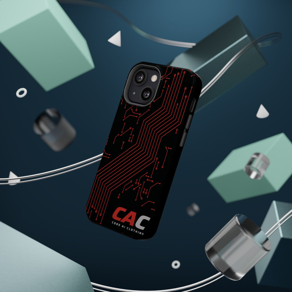 Code AI Circuit Phone Case