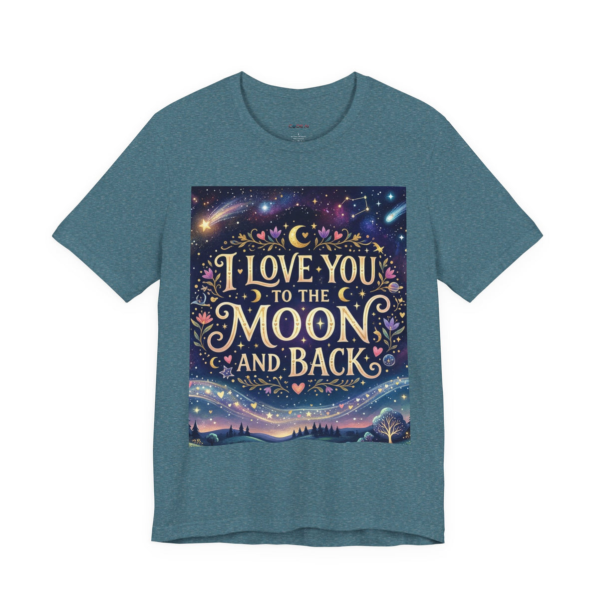 I Love You to the Moon and Back T‑Shirt — Romantic Night Sky Graphic Tee