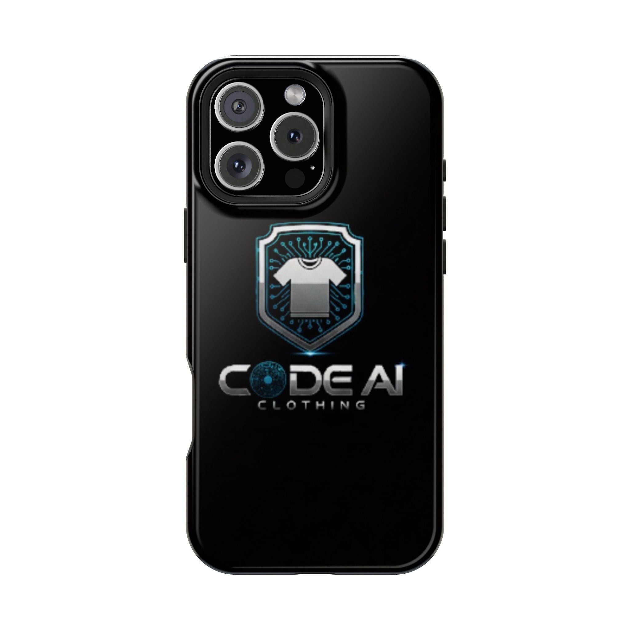 Code AI Clothing Impact-Resistant Phone Case — Tech Shield Logo
