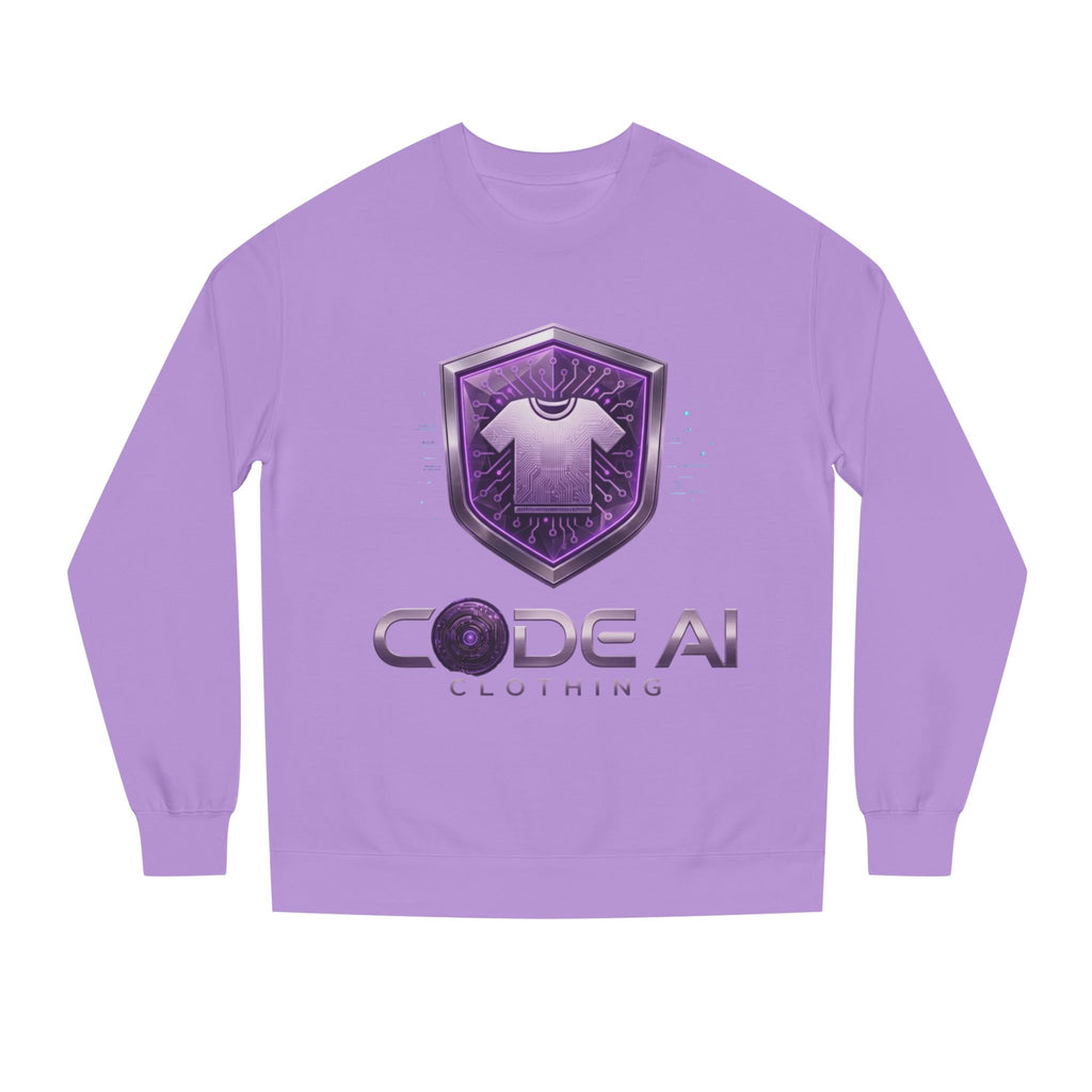 Purple CodeAiclothing Crew Neck Sweatshirt