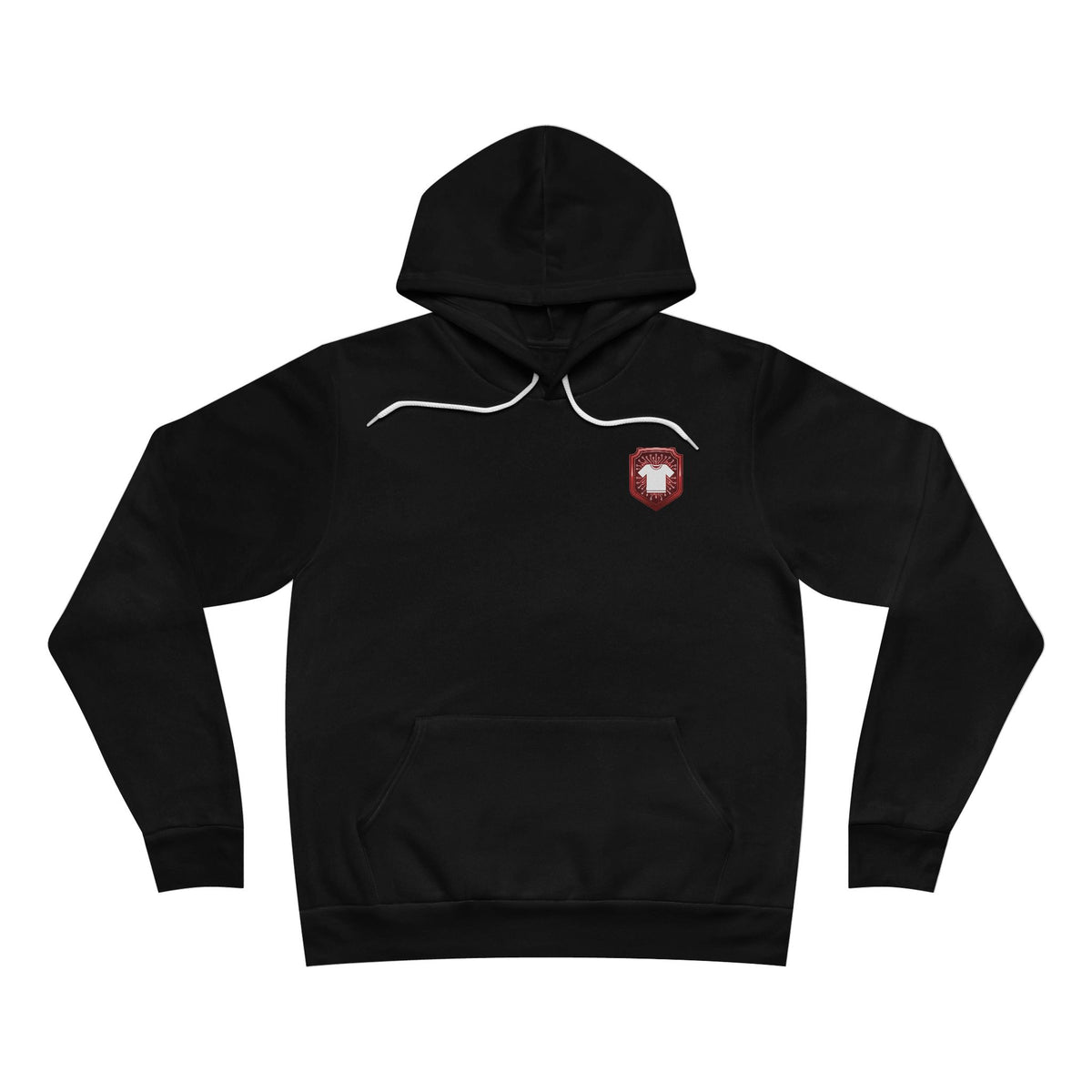 Red and White Sponge Fleece Hoodie