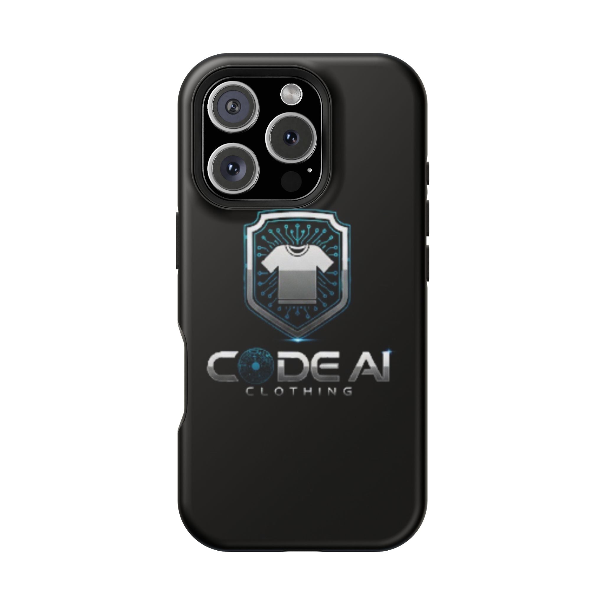 Code AI Clothing Impact-Resistant Phone Case — Tech Shield Logo