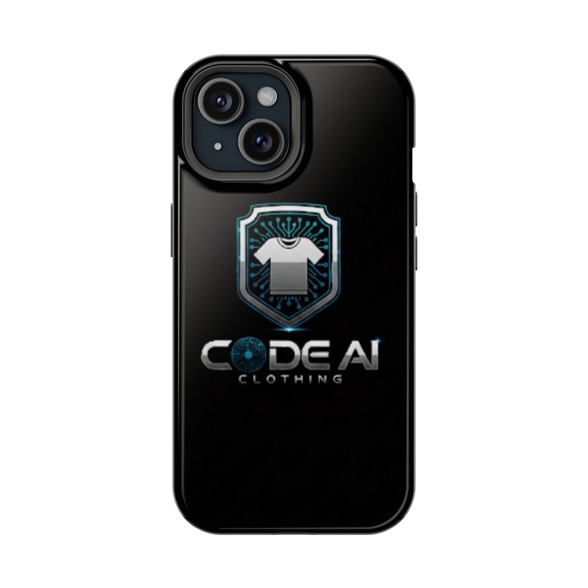 Code AI Clothing Impact-Resistant Phone Case — Tech Shield Logo