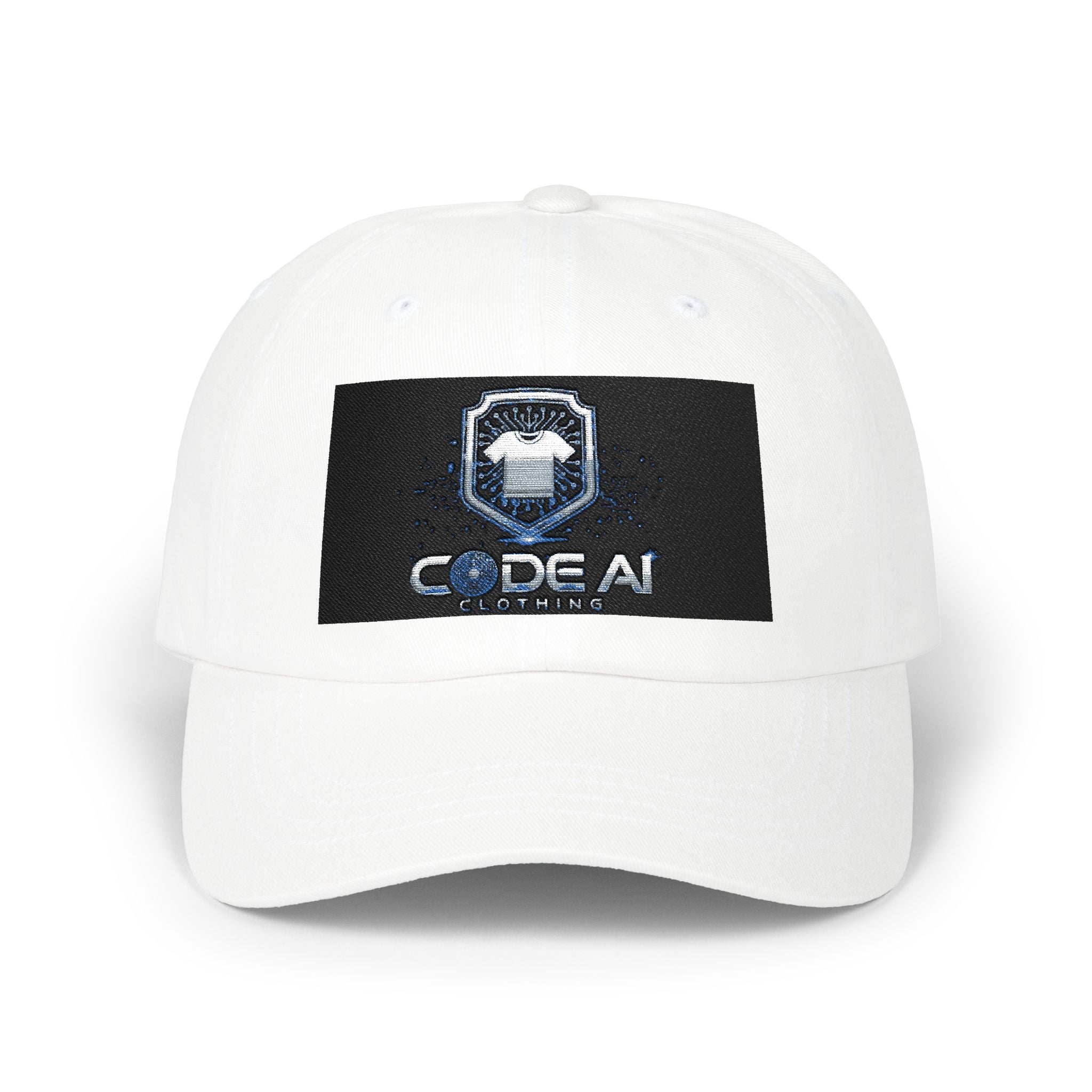 Code AI Logo Dad Cap — Embroidered Tech Baseball Hat