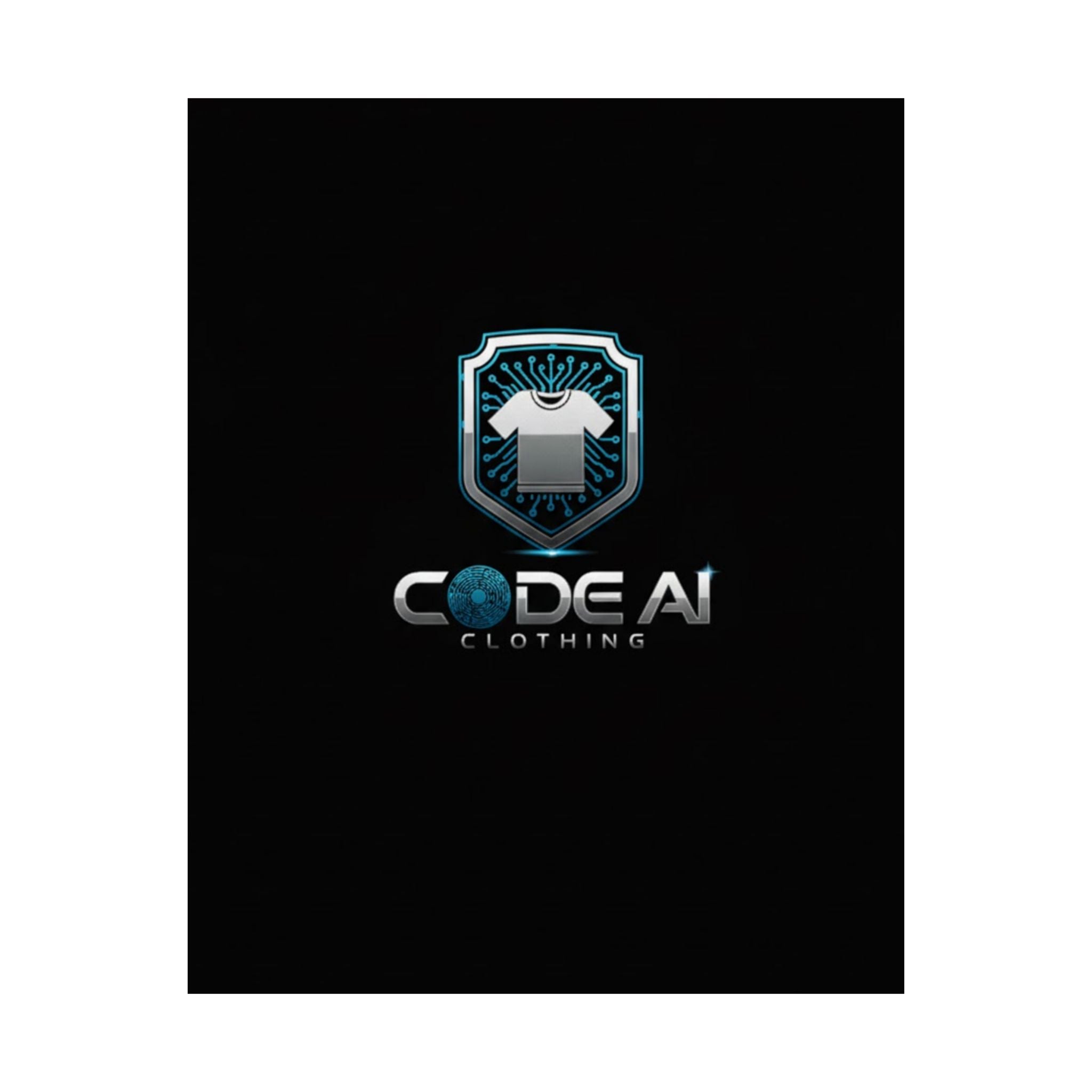 Matte Poster — CODE AI Clothing Logo Vertical Print