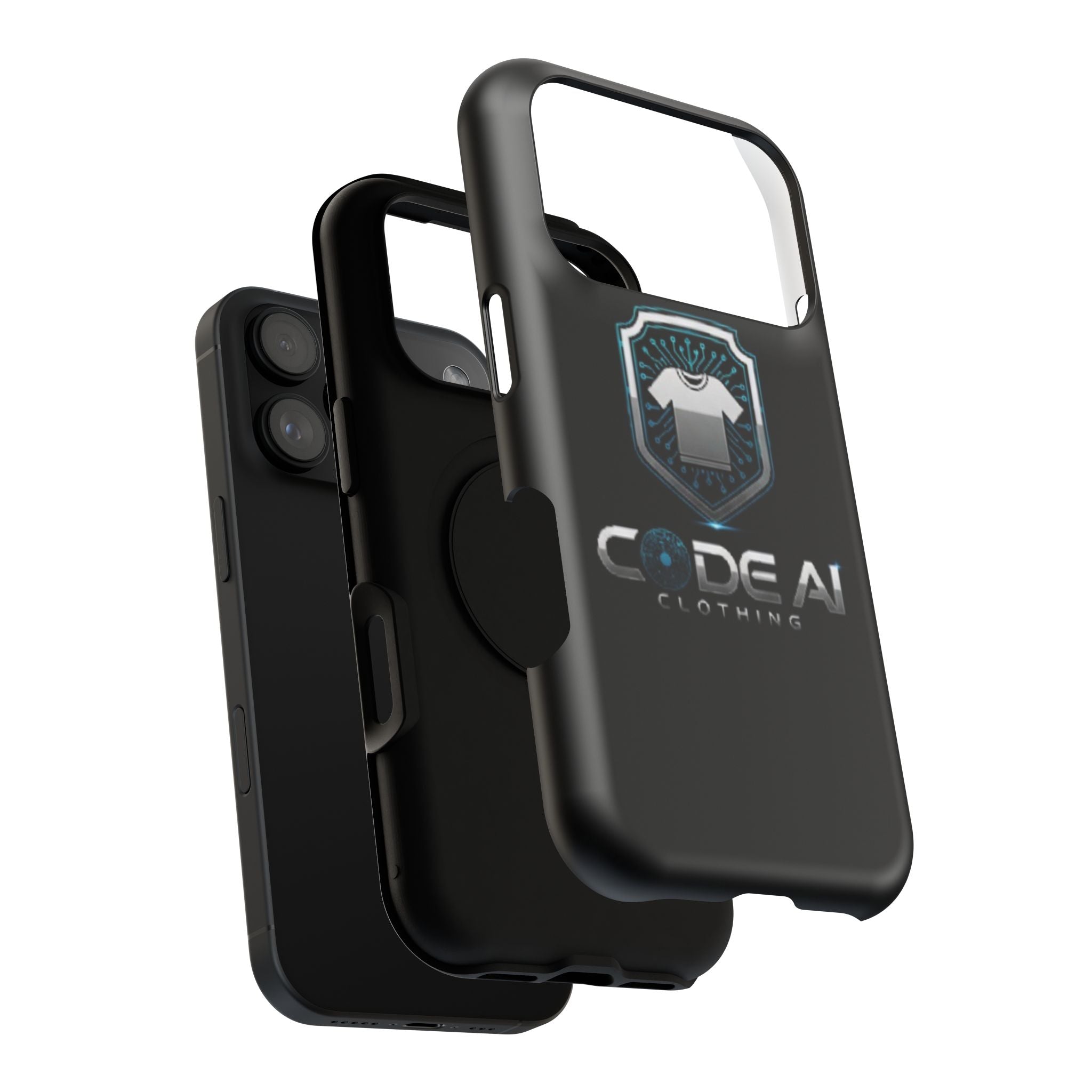 Code AI Clothing Impact-Resistant Phone Case — Tech Shield Logo