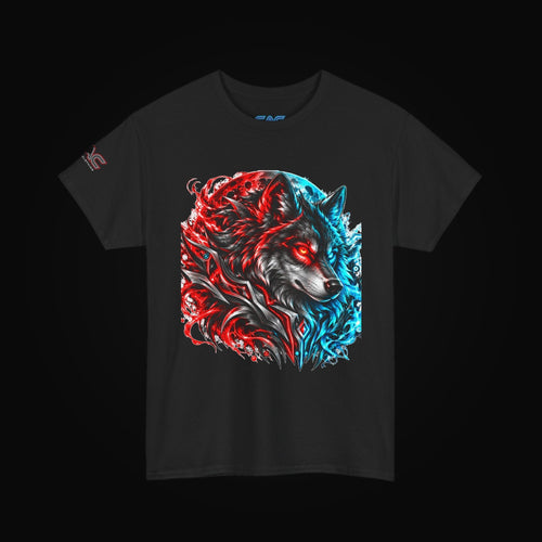 Blood Moon & Cyber Frost Tee on black background