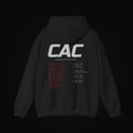 Code AI Back Print Hoodie on black background