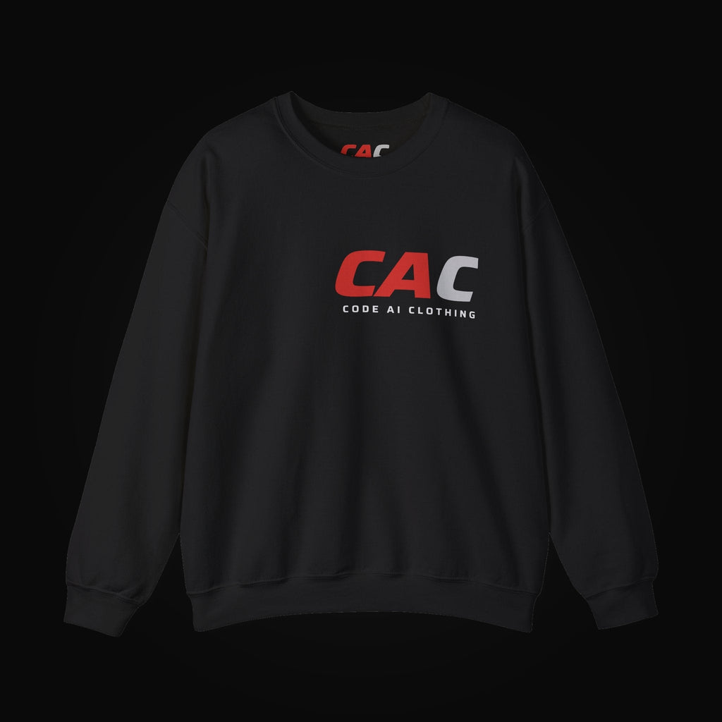 code ai crewneck black background