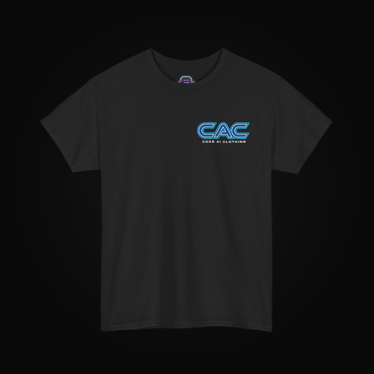 Code AI Original Tee on black background
