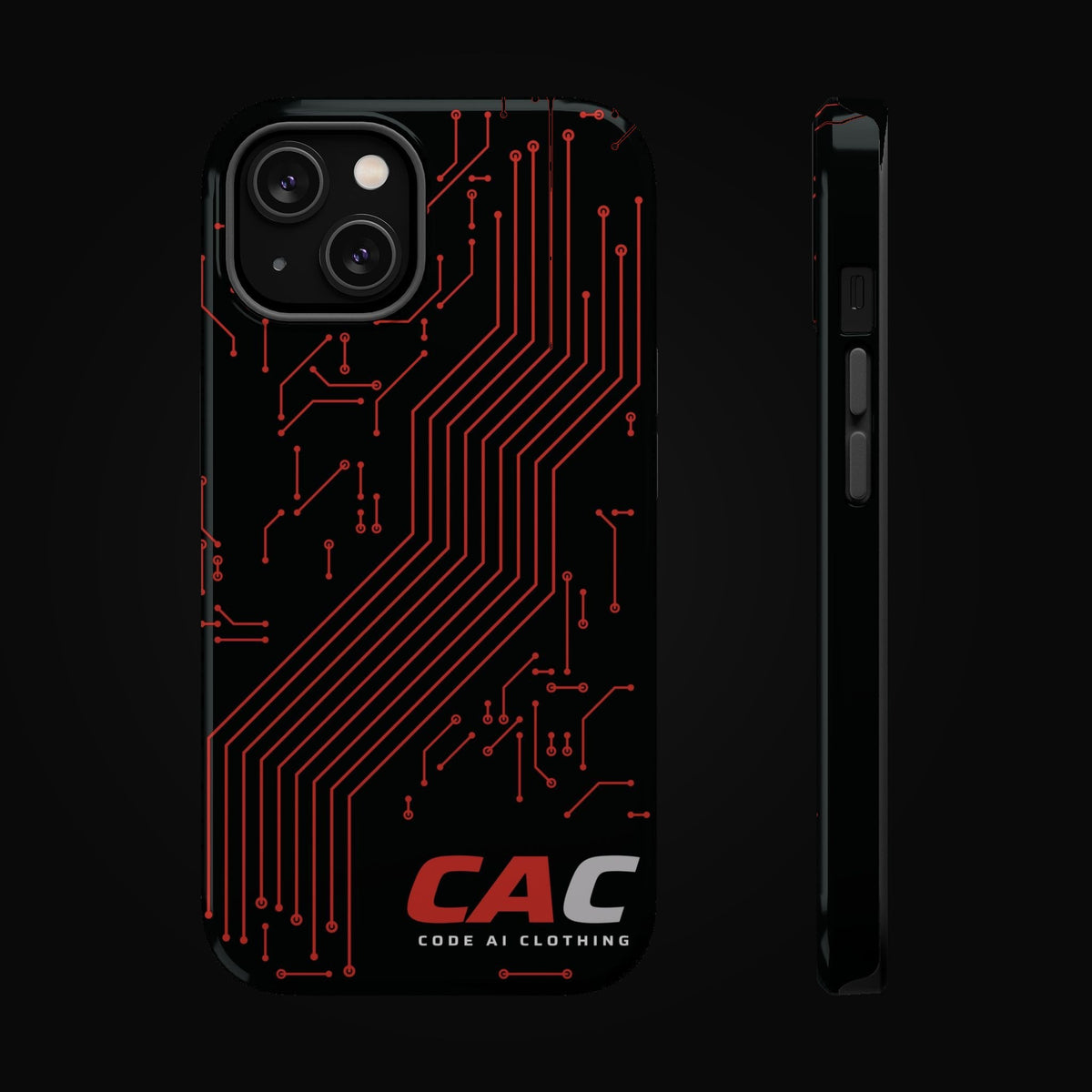 code ai phone case black background